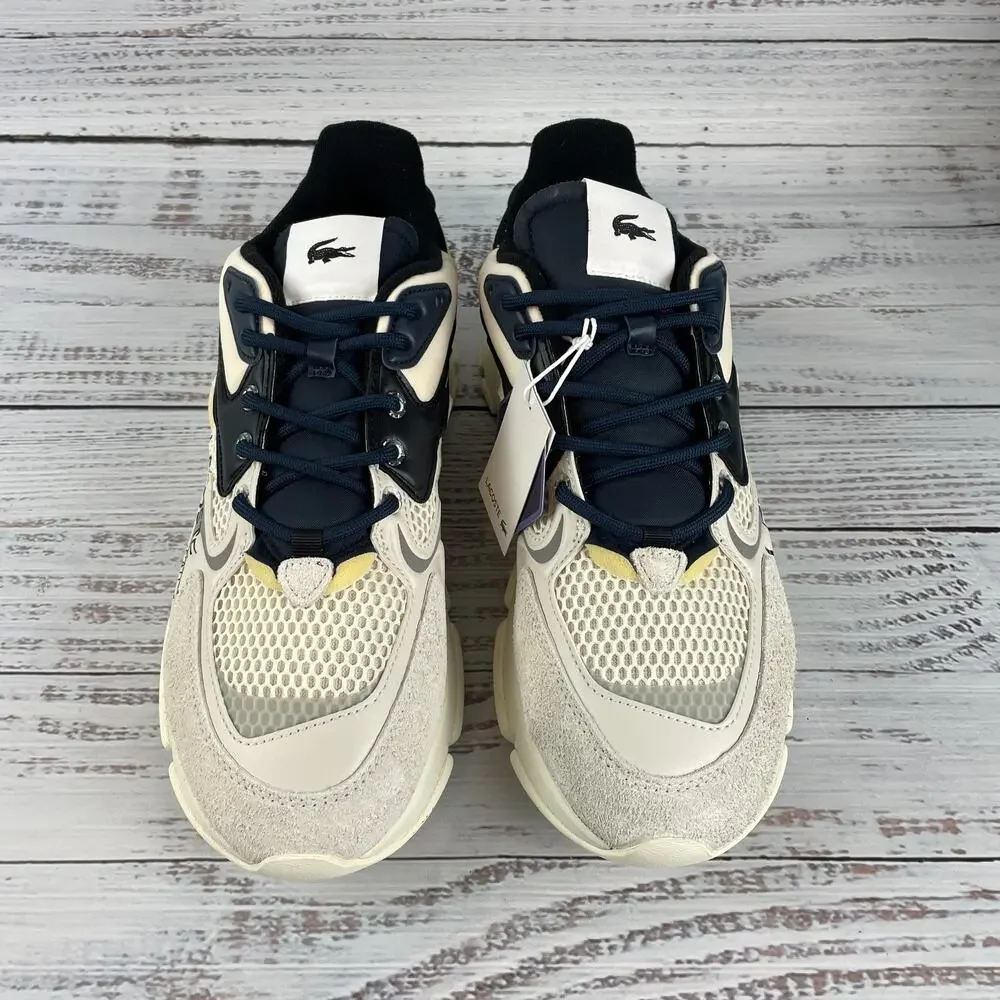Lacoste L003 Neo Mens US 11 Sneakers Off White Black